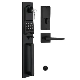 Mdhst2016db-e-amz Newbang Smart Electronic Door Lockset With Keyed Handleset Matte Black