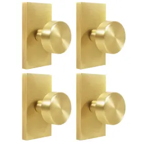 Newlaking 639395275139 Satin Brass Zinc Alloy Dummy Door Knob Round