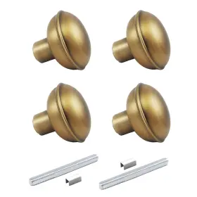 Newliplace 639395274361 2 Pack Antique Brass Door Knob Set With