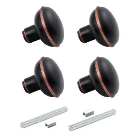 Newliplace 639395274378 2 Pack Vintage Style Door Knob Set With Oil Rubbed Bronze