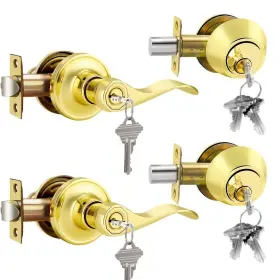 Nizado-2pk-dl-ka Nizado 2 Pack Door Lock Sets With Deadbolt Keyed Alike Double Cylinder Deadbolts P