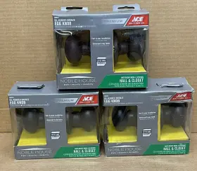 5366539 Noble House Ace Egg Knob Oil Rubbed Bronze Hall And Closet Non Locking Lot Of 3