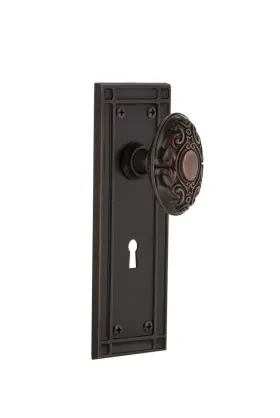 700449 Nostalgic Warehouse Mission Plate With Keyhole Passage Victorian Door Knob Inch