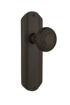 706062 Nostalgic Warehouse Deco Plate With Knob Privacy - 2.375 Inch Oil-rubbed B