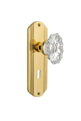 706904 Nostalgic Warehouse Mortise Unlacquered Brass Deco Plate With Keyhol