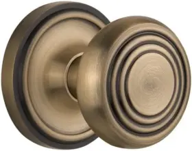 707044 Nostalgic Warehouse Classic Rosette Passage - 2.375 Inch Antique Brass