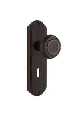 708192 Nostalgic Warehouse Deco Plate Interior Mortise Mission Door Knob In Timeless