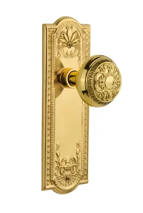 709055 Nostalgic Warehouse Meadows Plate With Egg And Passage - 2.75 Inch Polished Brass