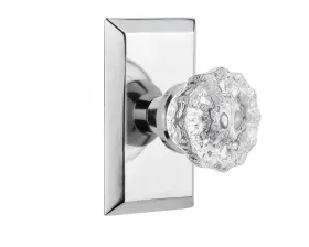 713402 Nostalgic Warehouse Studio Plate With Crystal Single Dummy Bright Chrome
