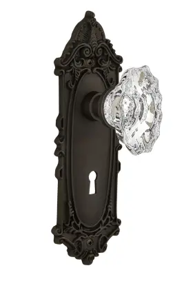 713900 Nostalgic Warehouse Victorian Plate With Keyhole Chateau Knob Double Dummy
