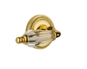 714301 Nostalgic Warehouse Rope Rosette With Parlor Lever Double Dummy Unlacquered