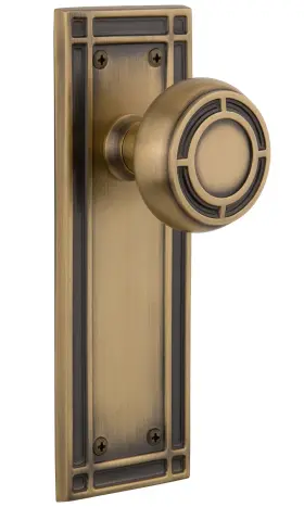 715994 Nostalgic Warehouse Mission Plate With Single Dummy Antique Brass