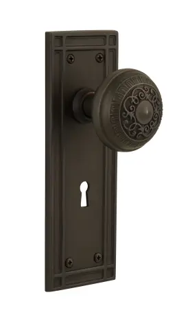 716324 Nostalgic Warehouse Mission Plate With Keyhole Egg And Dart Knob Mortise - 2