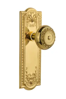 716668 Nostalgic Warehouse Meadows Plate With Privacy - 2.75 Inch Polished Brass