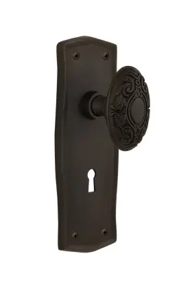 718831 Nostalgic Warehouse Prairie Plate With Keyhole Victorian Knob Privacy - 2.75