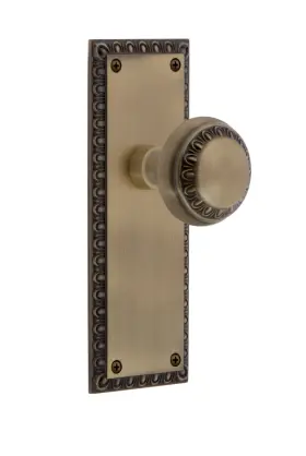 742827 Nostalgic Warehouse Neoclassical Plate With Knob In Antique Brass