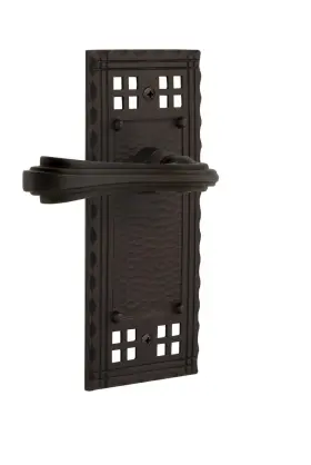 765538 Nostalgic Warehouse Craftsman Plate Passage Fleur Lever In Oil-rubbed Bronze
