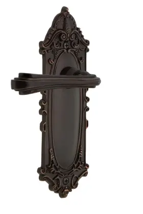 765793 Nostalgic Warehouse Victorian Plate Passage Fleur Lever In Timeless Bronze