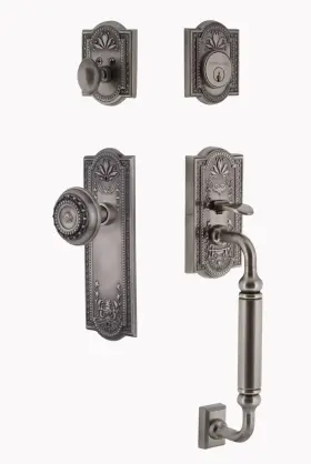 719462 Nostalgic Warehouse Meamea Eset 238 Cg Meadows Solid Brass - Grey