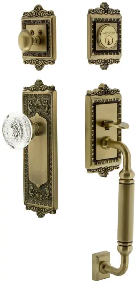 755549 Nostalgic Warehouse Eadced Eset 234 Cg Vintage Crystal Sectional - Brass