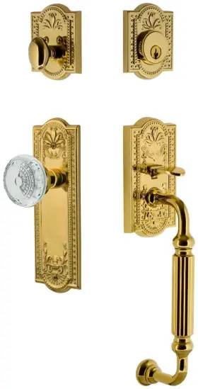 755816 Nostalgic Warehouse Meacme Eset 238 Fg Vintage Crystal Sectional - Brass