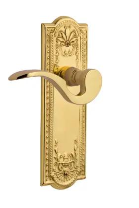 762482 Nostalgic Warehouse Meaman Sd Nk Rh Manor Right Handed - Brass