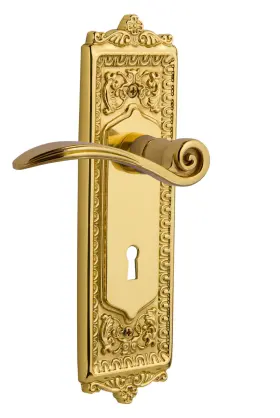 764363 Nostalgic Warehouse Eadswn Sd Kh Rh Swan Right Handed Non-turning - Brass