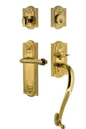 768925 Nostalgic Warehouse Meaflr Eset 234 Sg Rh Meadows Right Handed - Brass