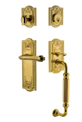 770395 Nostalgic Warehouse Meaflr Eset 234 Fg Lh Meadows Left Handed - Brass