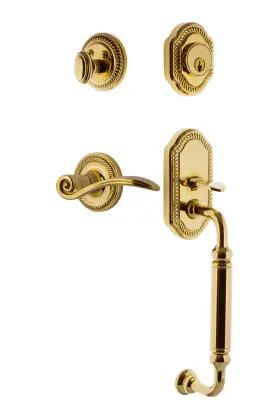 771051 Nostalgic Warehouse Ropswn Eset 234 Cg Lh Rope Left Handed - Brass