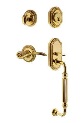 771066 Nostalgic Warehouse Ropswn Eset 238 Fg Lh Rope Left Handed - Brass