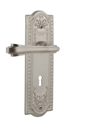 772429 Nostalgic Warehouse Meaflr Sd Kh Lh Fleur Left Handed Non-turning - Nickel