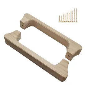 Nuiby 786118047785 Solid Large Wooden Door Pull Handle For Inside And Outside Of Sauna Roo