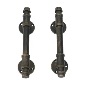 Oldrainbow 754111121139 Rustic Barn Door Handles Industrial Pipe Pull Iron Exterior Interior Gat