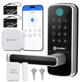 Olumat 659675749815 Smart Lock With Wifi Gateway Keyless Entry Handle - Locks For Fron