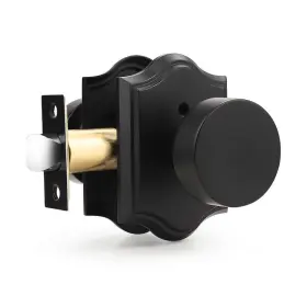 Dlh613 Orger Black Door Knobs Interior Zinc-alloy Matte Privacy-1pack
