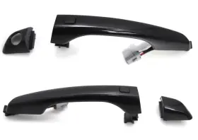 Otois 687931219192 4pcs Front Pair Black Exterior Door Handle Keyless Entry Smart Key Type
