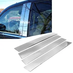 O-cdeldpp-1845 Overun Polished Stainless Steel Center Door Pillar Post Trim Set Designed For 2007-2