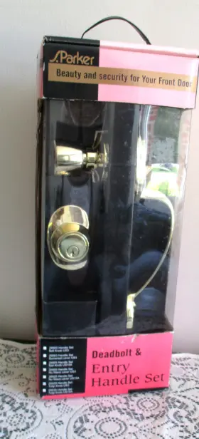 26930 Parker S. Deadbolt And Entry Solid Brass Handle Set- Beauty Security