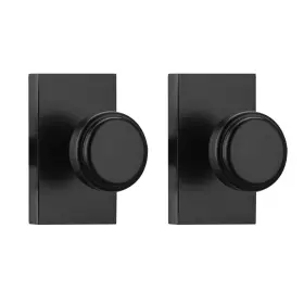 Parro 652805365251 Black Door Knobs Interior Dummy Doorknobs For Closet Rectangle