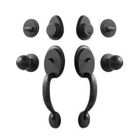 A-sj01074 Pexfix Front Door Handle Set Matte Black Double Lock Han
