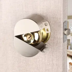 Pd-bk1 Posnaland Door Knob Lockout Device Child Safety Doorknob Locking Cover Silver