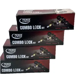 Edo7c-4 Premier Lock 4 Solid Brass Entry Door Knob Combo Set With Deadbolt And 6 Keys Sc1