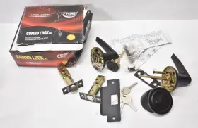 Led07 Premier Lock Entry Door Handle Combo Set W Deadbolt And Kw1 Keyed Alike