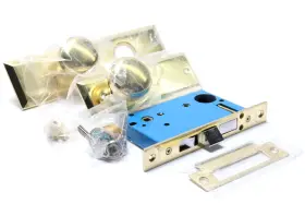 Ml01 Premier Lock Brass Mortise Entry Left Hand Set