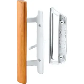 C-1204 Prime-line White Mortise Style Outside Sliding Door Handle Set C 1204