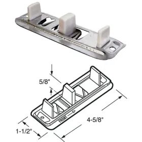 N-6560 Prime-line Adjustable Steel Base Bypass Door Bottom Guide 2 Count N 6560