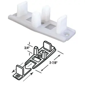 N-6562 Prime-line 3/4 Inch Adjustable Nylon Base Bypass Door Bottom Guide 2 Count