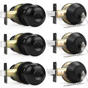 Probrico 941154042000 Entry Door Knob Lock Set And Double Cylinder Deadbolt Combination Se