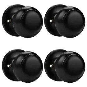 Dl609bkdm-us4 Probrico Black Half Dummy Door Knobs Round Non-turning 4 Pack